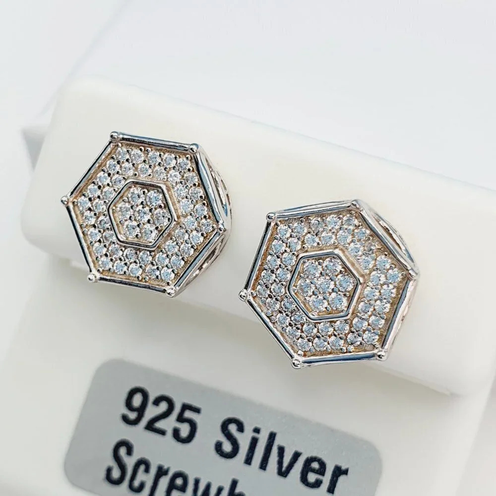 "925 Sterling Silver Cubic Zirconia Earrings,U19254840 - Picture 6 of 11